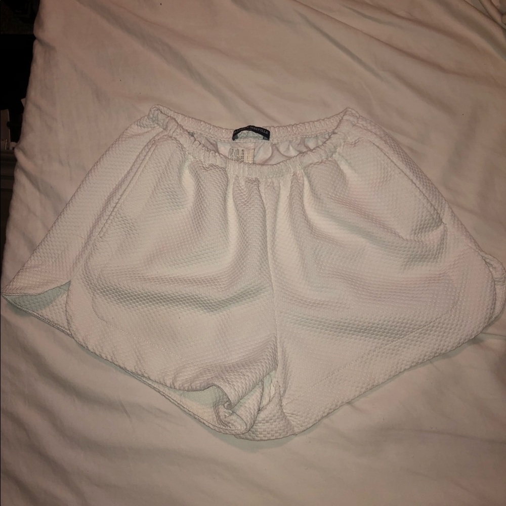 Brandy Melville White Thermal Shorts